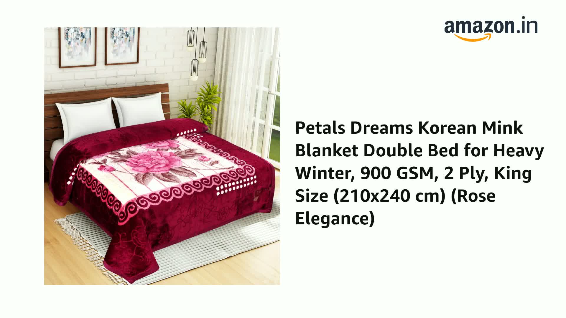 Buy Petals Dreams Korean Mink Blanket Double Bed for Heavy Winter